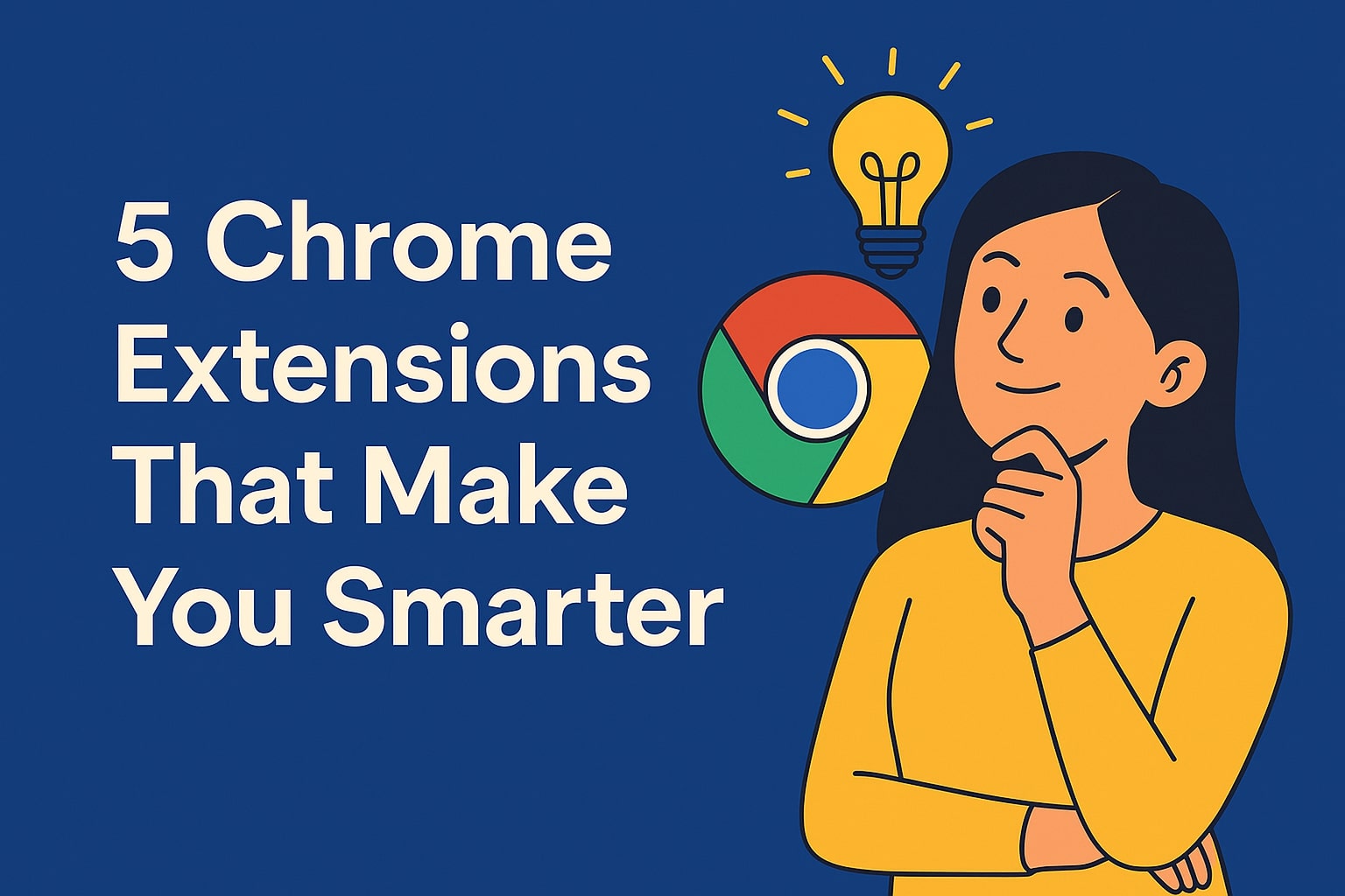 Promotional image for 5 Chrome extensions that make you smarter
